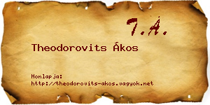Theodorovits Ákos névjegykártya