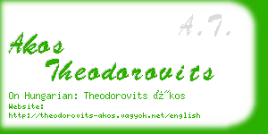 akos theodorovits business card